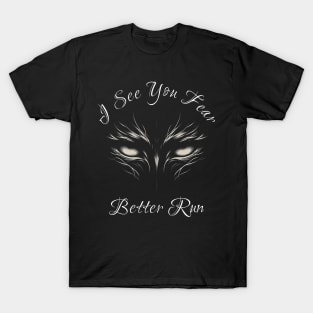 Creepy Eyes Lurking in The Shadow T-Shirt